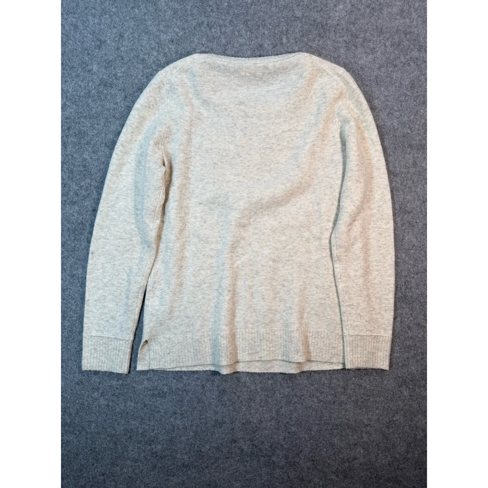 J.Crew Womens Heather Oatmeal Grey Crewneck Knit Sweater Size Medium - Picture 8 of 8